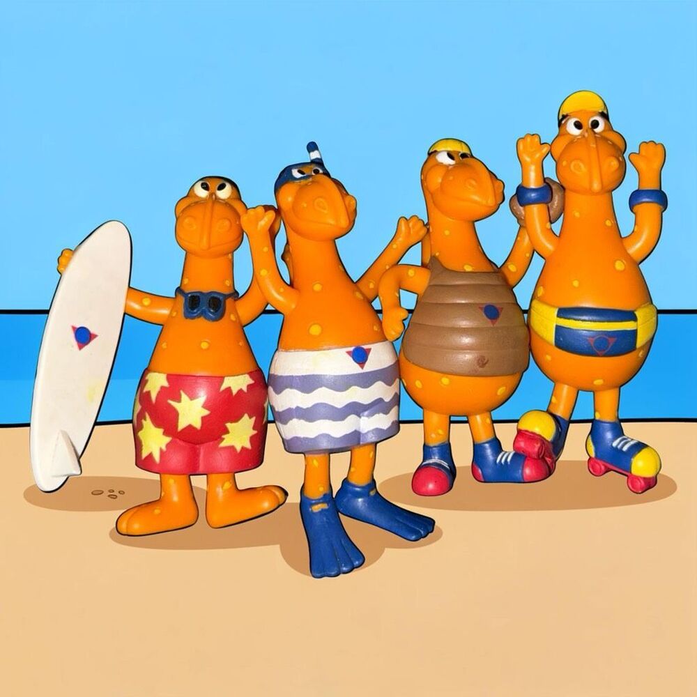 1991 Kraft CHEESASAURUS REX Dinosaur Mascot Scuba Surfer Baseball Skater Figure